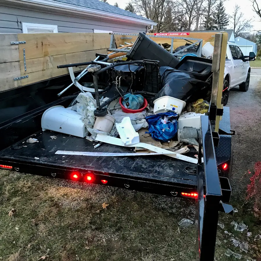 Roll-off dumpster delivered to a residential driveway in Lyman